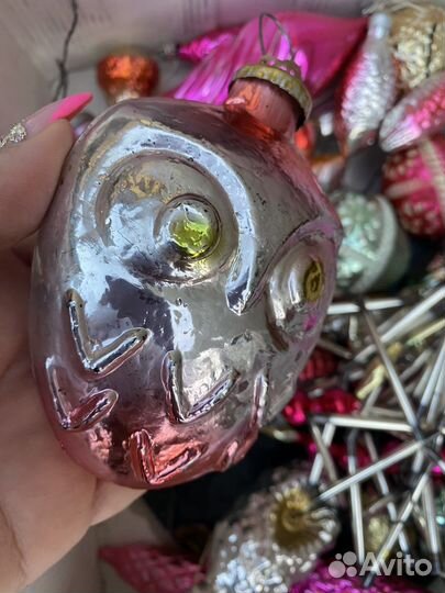 Елочные игрушки СССР сова