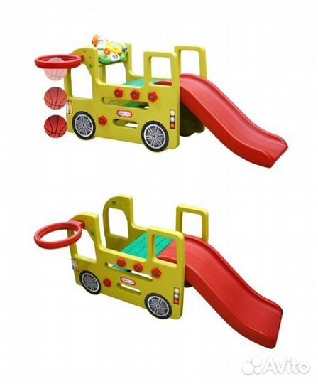 Игровой комплекс Автобус с горкой - Аренда