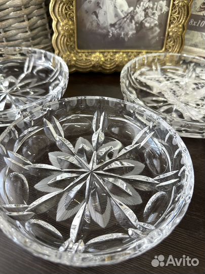 Роскошные хрустальные тарелки Германия