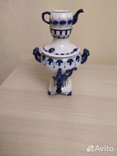 Самовар Гжель. Середина хх века