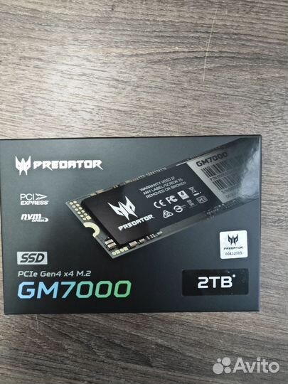 SSD Acer Predator GM7000 2Tb 7400/6700