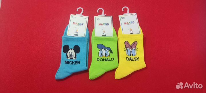 Модные стильные крутые цветные носки Disney