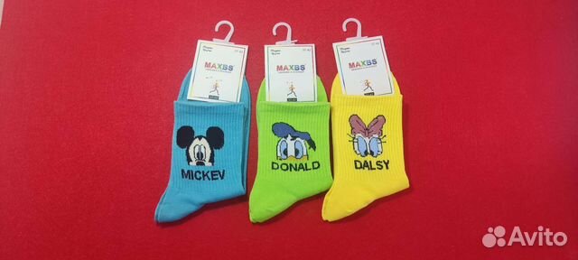 Модные стильные крутые цветные носки Disney