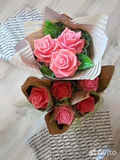 Букет из мыльных роз