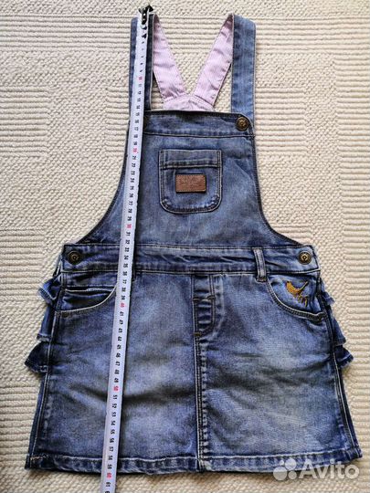 Джинсовый сарафан для девочки 110