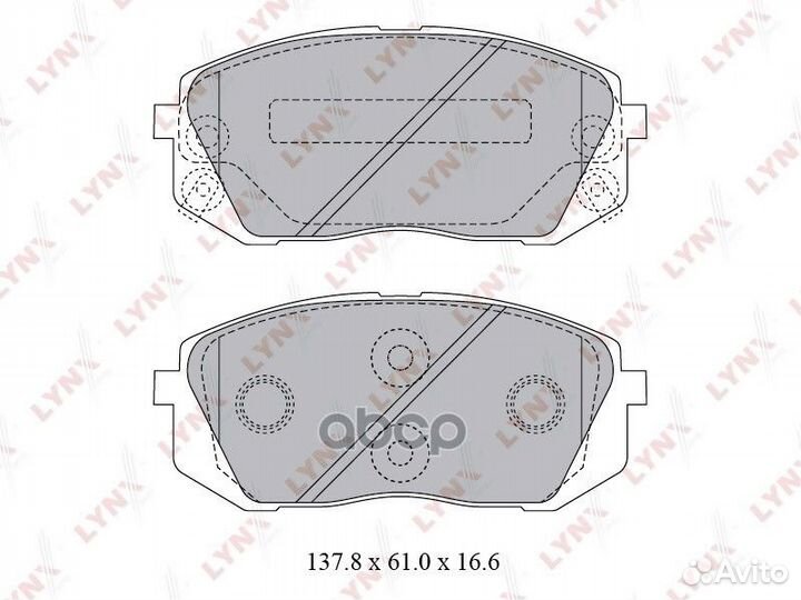 Колодки тормозные дисковые перед BD3621 LYN