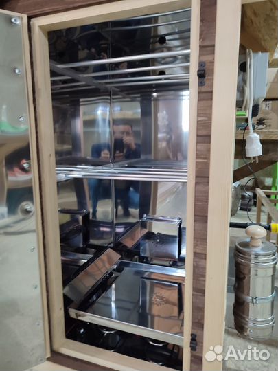 Коптильня горячего и холодного копчения 220л