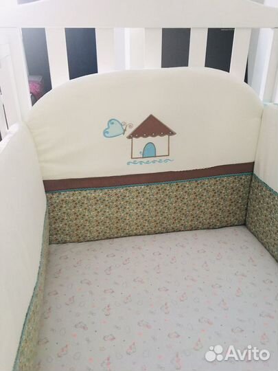 Комплект бортиков в кроватку Perina Лошадка