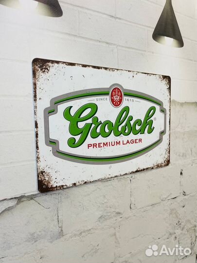 Декор на стену табличка Grolsch Beer