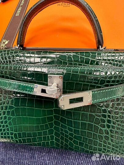 Сумка из кожи аллигатора Hermes Kelly 22