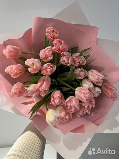 Букет тюльпаны 25 штук розовые
