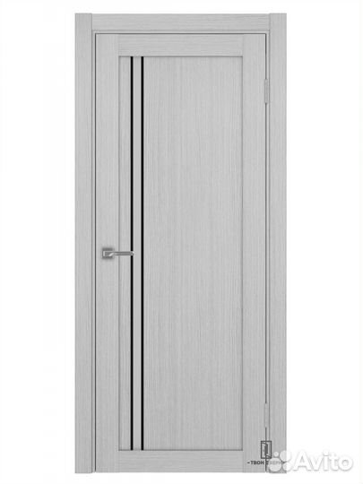 Дверь межкомнатная апс 527 черные молдинги, белый