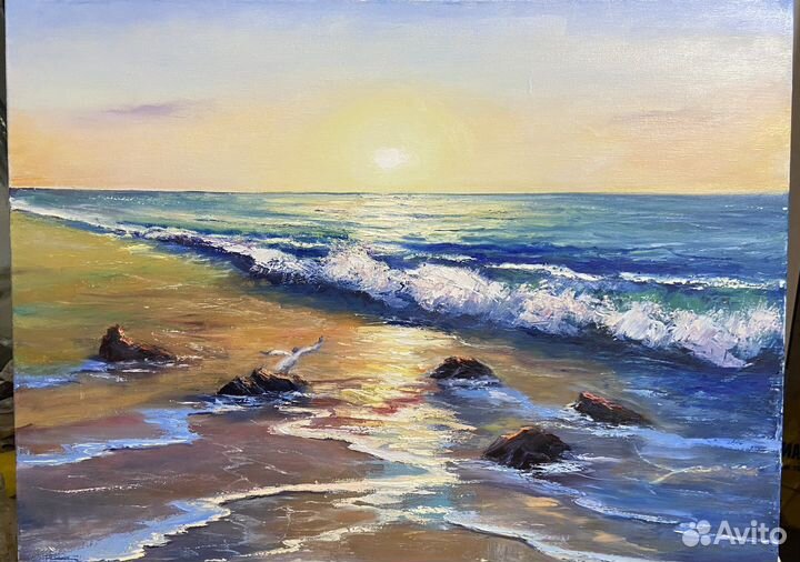 Картина маслом морской пейзаж