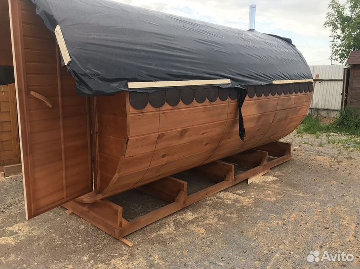 Баня-бочка под ключ