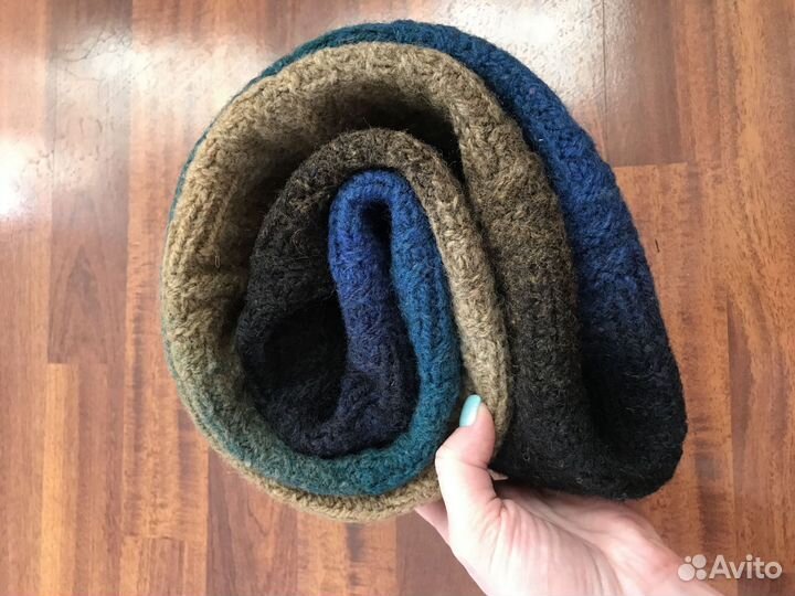 Шарф снуд шерстяной объёмный