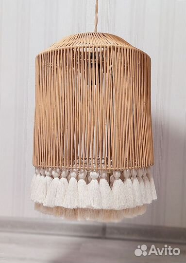 Абажуры плетеные светильники