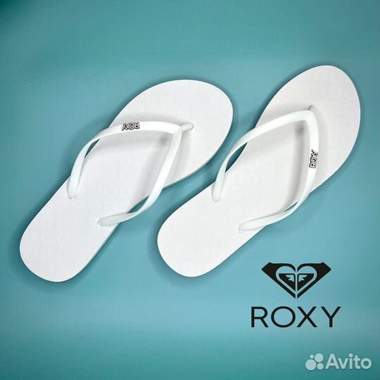 Сланцы Roxy 38-39 вьетнамки белые шлепанцы