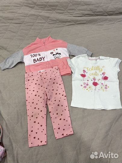 Большой пакет вещей на девочку 86 92