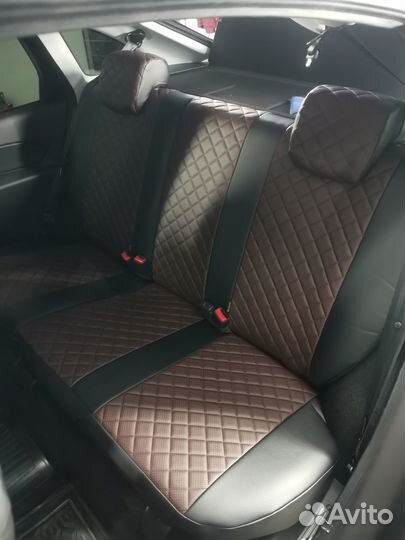 Авточехлы из экокожи ромб на LADA granta