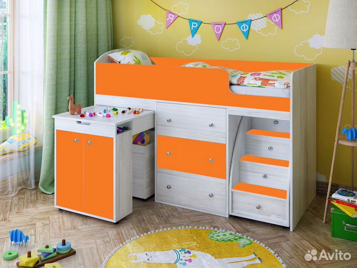 Кровать чердак Малыш 180х80 см. Новая. Любые цвета