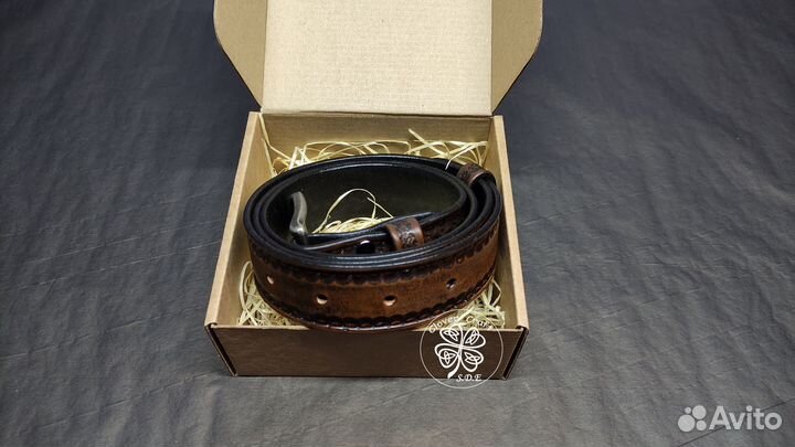 Мужской ремень из натуральной кожи