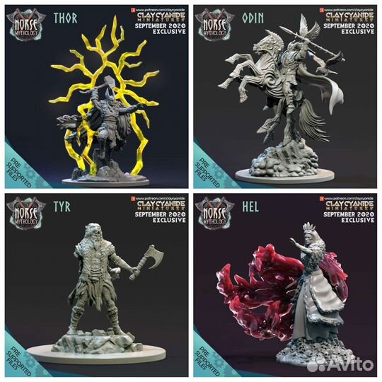 Фигурки скандинавских богов и викингов