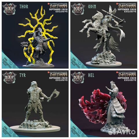 Фигурки скандинавских богов и викингов