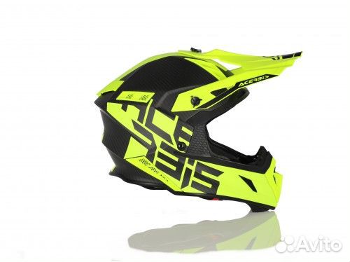 Шлем Acerbis steel carbon Yellow Fluo