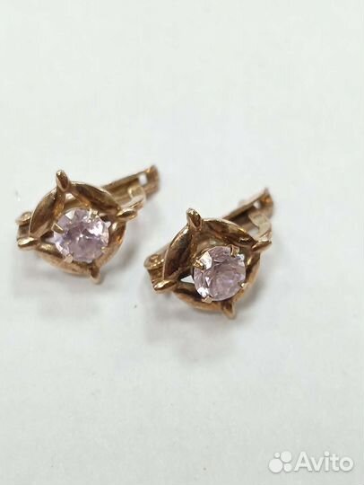 Серьги серебро СССР925