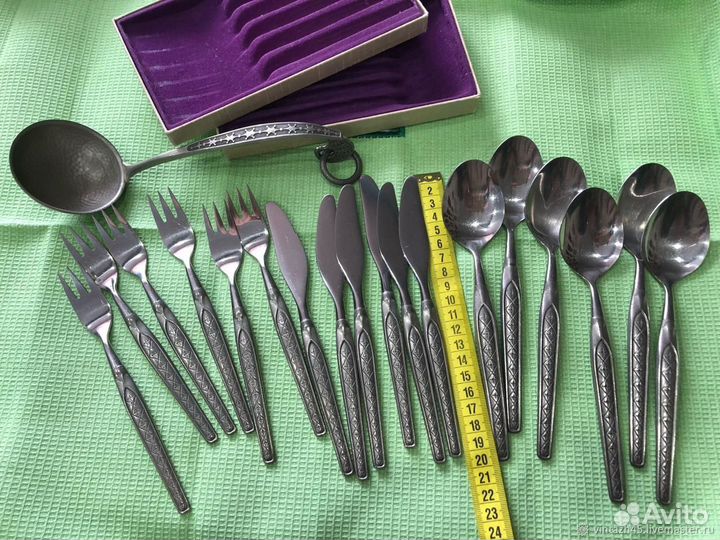 Винтаж: Большой оловянный набор.Hardanger Sylvplet