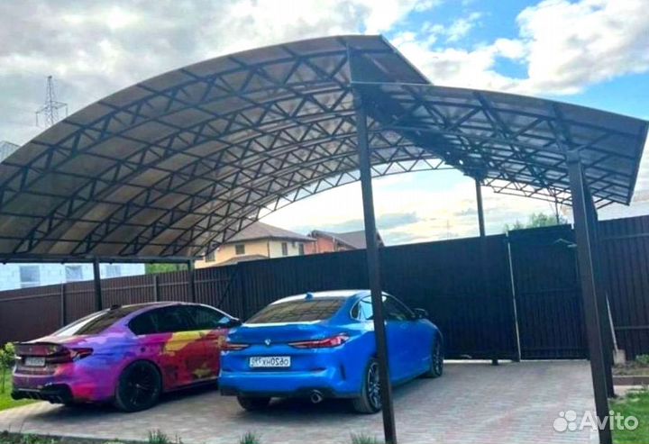 Изготовление навеса, бесплатная доставка КАД