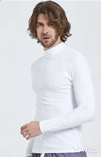 Гидромайка мужская для плавания с длинным рукавом