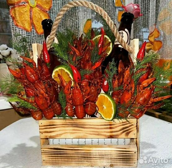 Мужской фуд букет из раков