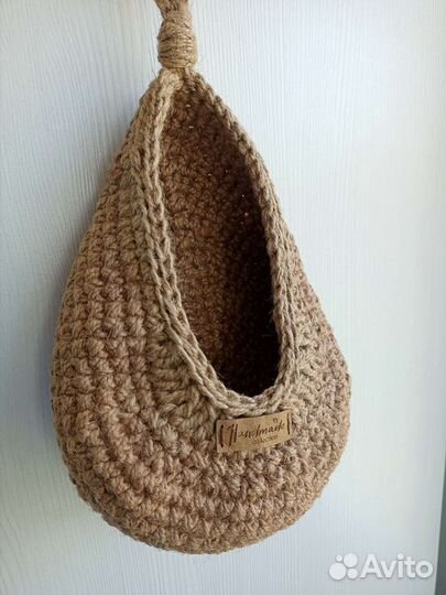 Корзина из джута средняя