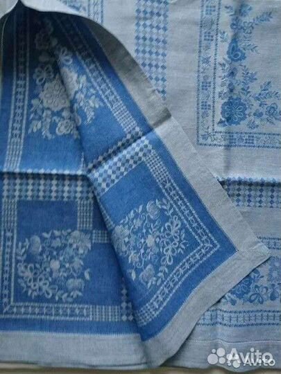 Советские льняные и х/б скатерти и салфетки