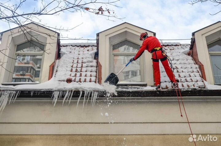 Установка снегозадержателей, водосточной системы