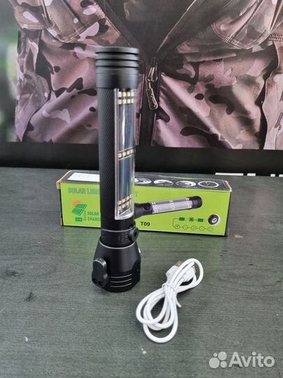 Ручной фонарик T09 Solar Flashlight