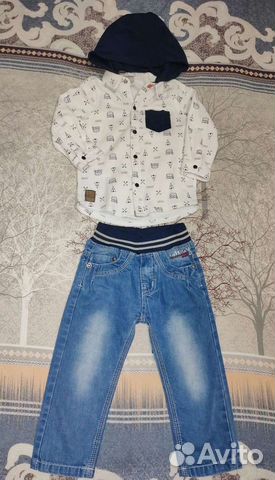 Рубашка и джинсы на мальчика 86 размер