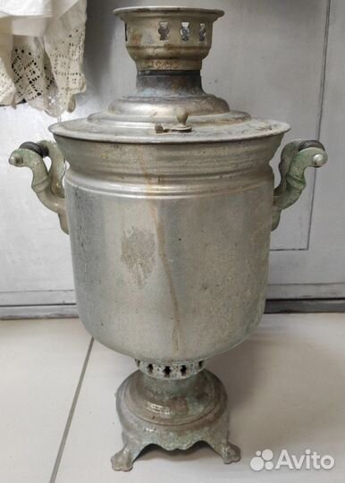 Угольный старинный самовар на 5-7 литров. Винтаж