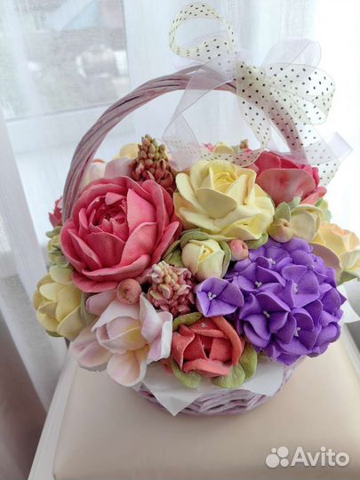 Зефирный букет.подарок на 8марта. Цветы букет