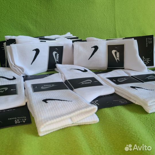 Носки Nike белые высоки