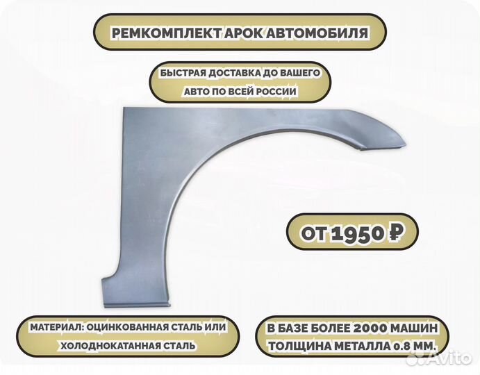 Ремонтные арки (ремкомплект) на автомобиль