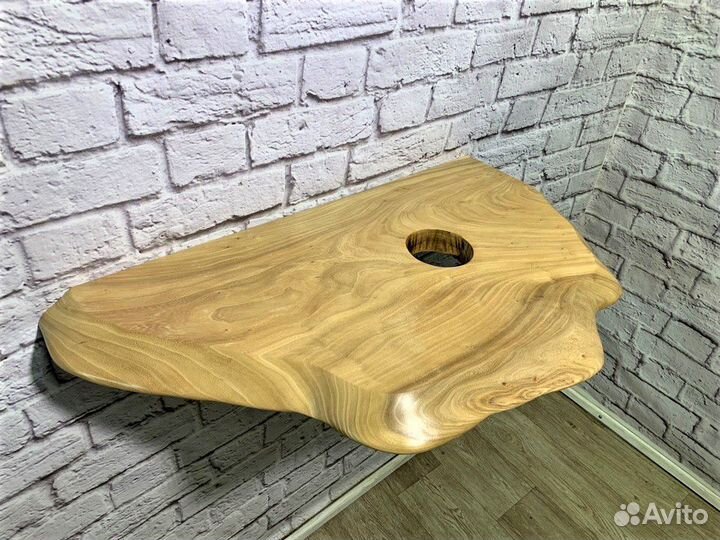 Столешница под раковину из карагача