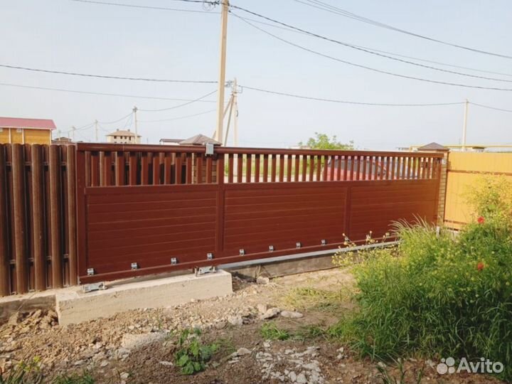 Ворота распашные для гаража монтирование 1-2 дн