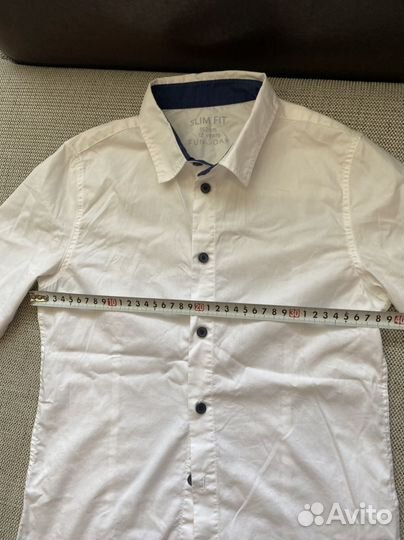 Рубашка белая для мальчика 140-146