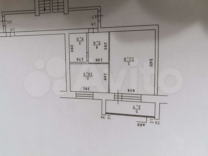 1-к. квартира, 43,9 м², 5/5 эт.
