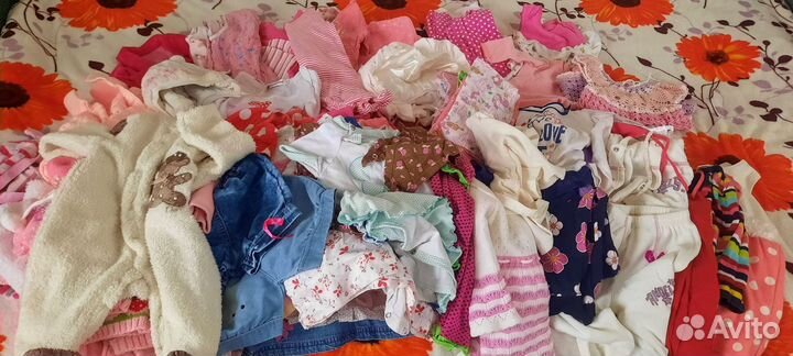 Вещи пакетом на девочку с 0+ до 1г, новорожденным