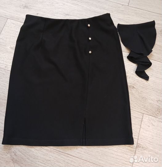 Школьная юбка черная 164