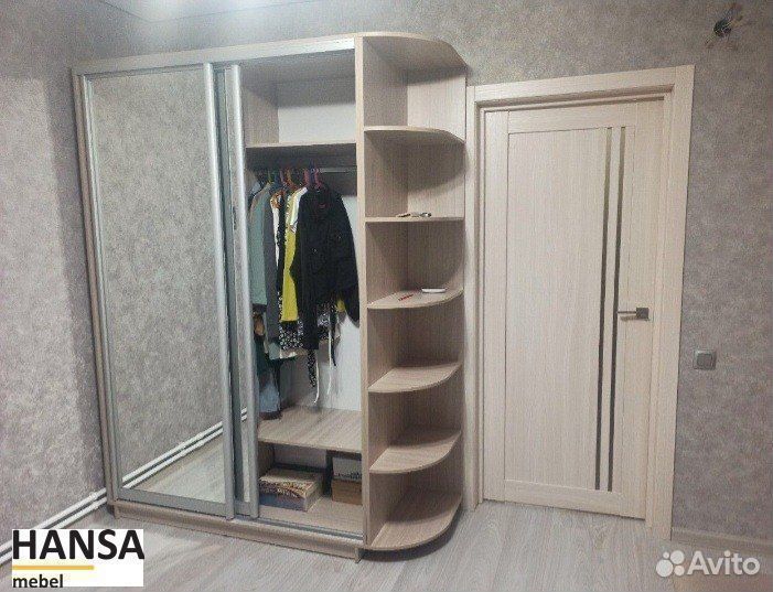 Шкаф купе с угловой приставкой
