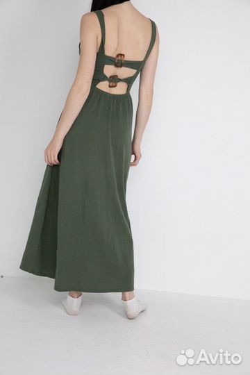 Платье длинное зеленое